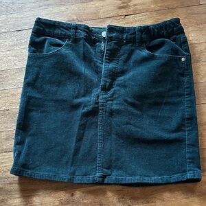 Art Class Dark Green Corduroy Mini Skirt - XXL